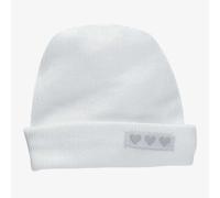 Trois Kilos Sept Bonnet de naissance en coton blanc
