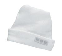Trois Kilos Sept Bonnet de naissance en coton blanc