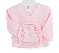 Trois Kilos Sept - brassière naissance - Ensemble 3 pièces brassière + bonnet + chaussons - Expédier depuis Paris (Blanc)