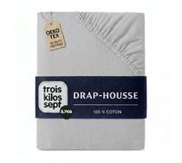 Drap housse en coton Gris (60 x 120 cm)