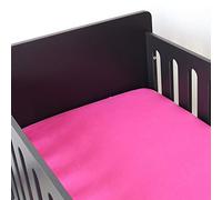 Trois Kilos Sept - Drap Housse Bébé - 100% Coton - Label Oeko-Tex® - Jersey Extensible - Framboise - 70x140 cm