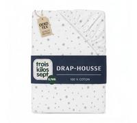 Trois Kilos Sept - Drap housse bébé 60x120 cm 100% coton OEKO-TEX Jersey extensible Étoiles