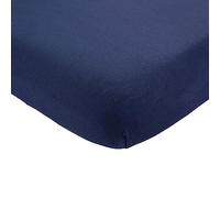Trois Kilos Sept - Drap Housse Lit Bébé - 100% Coton - Label Oeko-TEX® Standard 100 - Jersey Extensible - Marine - 70x140 cm
