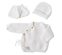 TROIS KILOS SEPT Ensemble Naissance Tricot, Blanc, 0/1 Mois Mixte bébé