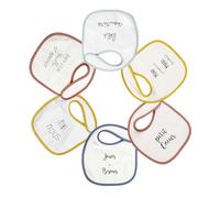 Lot de 6 bavoirs blanc