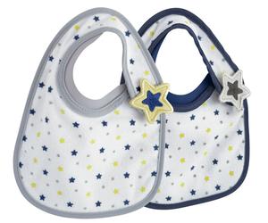 Trois Kilos Sept - Lot de 2 bavoirs naissance Bib’Up - Étoiles