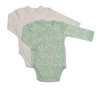 Trois Kilos Sept - Lot de 2 Body Epis de blés Beige et Vert Olive - 03 mois