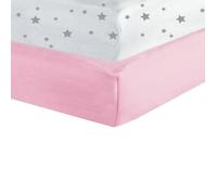 Trois Kilos Sept Lot De 2 Drap Housse - Etoiles / Rose