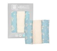 Trois Kilos Sept - Lot de 3 Langes bébé - Carrés de Mousseline Coton 70x70cm - Multi-usages: Couverture, Doudou, Bavoir, Protection Solaire - Certificié Oeko-tex - 70x70cm - Motif Poires