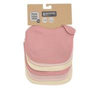 Trois Kilos Sept Bavoirs de naissance Nid d'abeille – Lot de 6 Rose