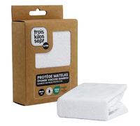 Trois Kilos Sept - Protège Matelas Bébé - Alèse en Bambou Imperméable & Respirante - Certifié OEKO-TEX® STANDARD 100 - Antibactérien et Absorbant - Traitement Sanitized - Blanc - 60x120 cm