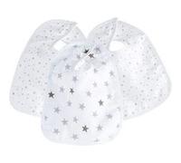 Trois Kilos Sept Set de 3 bavoirs 1er Age 100% coton Rêves d'étoiles