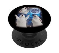 Trois Lapins Hurlant à la Lune Weird Meme Rabbit PopSockets PopGrip Adhésif