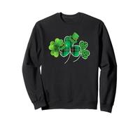 Trois léopard, Plaid et trèfle Porte-Bonheur Trèfle St Patrick Sweatshirt