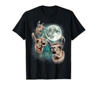 Trois Llama Moon | Drôle 3 lama hurlant bizarre maudit Meme T-Shirt