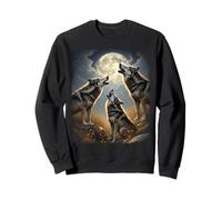 Trois Loups Hurlant Lune Sweatshirt