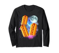 Trois Lune Glizzy | Mème maudit drôle de 3 Hot-Dogs hurlants Manche Longue