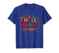 Trois mendous Birthday Boy 3 Célébration T-Shirt, Homme, Bleu Royal, XL