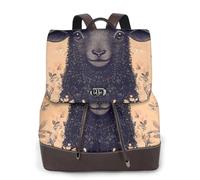 Trois moutons noirs Sac à dos de voyage tendance pour femme, sac à dos décontracté, sac à dos en cuir imprimé pour femme pour le travail