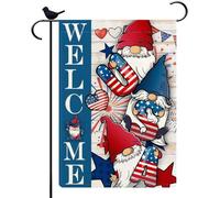 Trois nains de jardin USA Independence Day Garden Flag Home Decorative Gift Patriotic Gnomes Lover Happy 4th of July Summer Flag