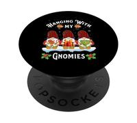 Trois Nains drôles à Carreaux en Forme de Buffle à Suspendre avec Mes Gnomes PopSockets PopGrip Adhésif