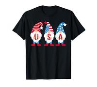 Trois nains patriotiques mignons célébrant les États-Unis le 4 juillet T-Shirt