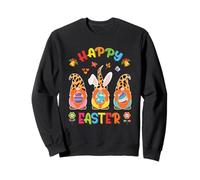 Trois Nains Tenant Un œuf Happy Easter Day pour Hommes, Femmes, Enfants Sweatshirt