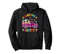 Trois Nains Tenant Un œuf Happy Easter Day Truck Easter Kids Sweat à Capuche