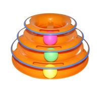 Trois Niveaux Tour Pistes Disque Chat Jouet Pour Animaux De Compagnie Intelligence Maneges Etagere Chien Chat Jouets Formation Amusement Boule Trilaminaire