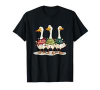 Trois oies drôles avec lumières de Noël T-Shirt