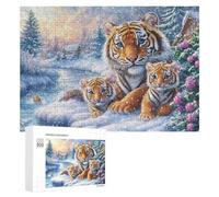 Trois Oiseaux de Noël sur la Branche de pin Puzzle 300 Pièces pour Couples Soirée Jeu Interaction Cognitive Cadeau pour Moments Partagés 300 PCS