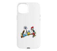 Trois Oiseaux drôles avec pic, mésange Cadeau Coque pour iPhone 15 Plus