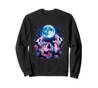 Trois Opossums Hurlant à la Lune Parodie Animal Domestique Possum Sweatshirt