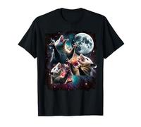 Trois Opossums Moon Space - Art Cosmique du Chaos Galaxie T-Shirt