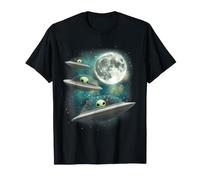Trois OVNIS Lune | 3 UFO Drôle Bizarre Maudit Meme T-Shirt