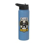Trois pédales sans regrets Boîte manuelle Sticker Stainless Steel Insulated Water Bottle