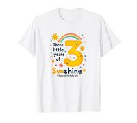 Trois Petites années de Soleil Cadeau d'anniversaire T-Shirt, Homme, Blanc, 4XL