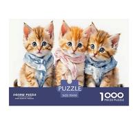 Trois Petits Chatons Puzzle 1000 Pièces Adultes Enfants intéressant Puzzles 1000 Pièce Durable Jeux De Puzzle Décor À La Maison 70x50cm/1000pcs