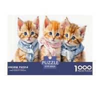 Trois Petits Chatons Puzzle 1000 Pièces Adultes intéressant Puzzles 1000 Pièce Jeu De Team Building Cadeau 38x26cm/1000pcs