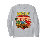 Trois Petits cochons : Patrouille Loup, Mignon et drôle Manche Longue