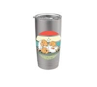 Trois petits moutons dorment profondément, Sleeping Sheep Gobelet isotherme en acier inoxydable double paroi
