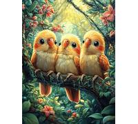 Trois Petits Oiseaux dans Le Jardin Fleuri 500 Pièces Puzzle Adolescent en Carton Anti-Déchirure Difficulté Moyenne Activité Éducative Jeu De Société Cadeau Anniversaire Pas Cher 500 PCS