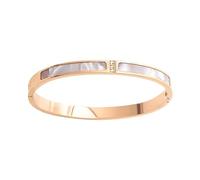 Trois pierres contemporaines en alliage blanc nacré détail accessoire de bijoux tendance pour un usage quotidien décontracté bijoux minimalistes pour femmes, taille unique, Comme décrit