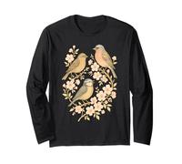 Trois pin's perchés Parmi Les Branches en Fleurs Manche Longue