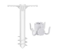 Trois piquets hélicoïdaux d'ancrage de sable pour parasols de plage ABS haute durabilité résistant aux vents extérieurs Installation coupe-vent Ancres de sable