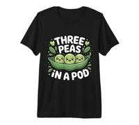 Trois Pois dans Une Capsule Triplets de Grossesse révèlent Une Famille Mignonne T-Shirt Haut de Gamme