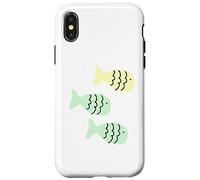 Trois Poissons Jaune Vert Animal Mer Summer Fun Coque pour iPhone X/XS