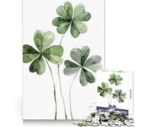 Trois Puzzles Irlandais Porte-Bonheur en Forme de trèfle pour Adultes, 1000 pièces, Jeu de réflexion Stimulant, pour Un Esprit apaisé, pièce de Collection à découper avec précision 50x75cm