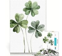 Trois Puzzles Irlandais Porte-Bonheur en Forme de trèfle pour Adultes, 1000 pièces, Jeu de réflexion Stimulant, pour Un Esprit apaisé, pièce de Collection à découper avec précision 50x75cm