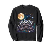 Trois ratons laveurs sous Le Clair de Lune Sweatshirt